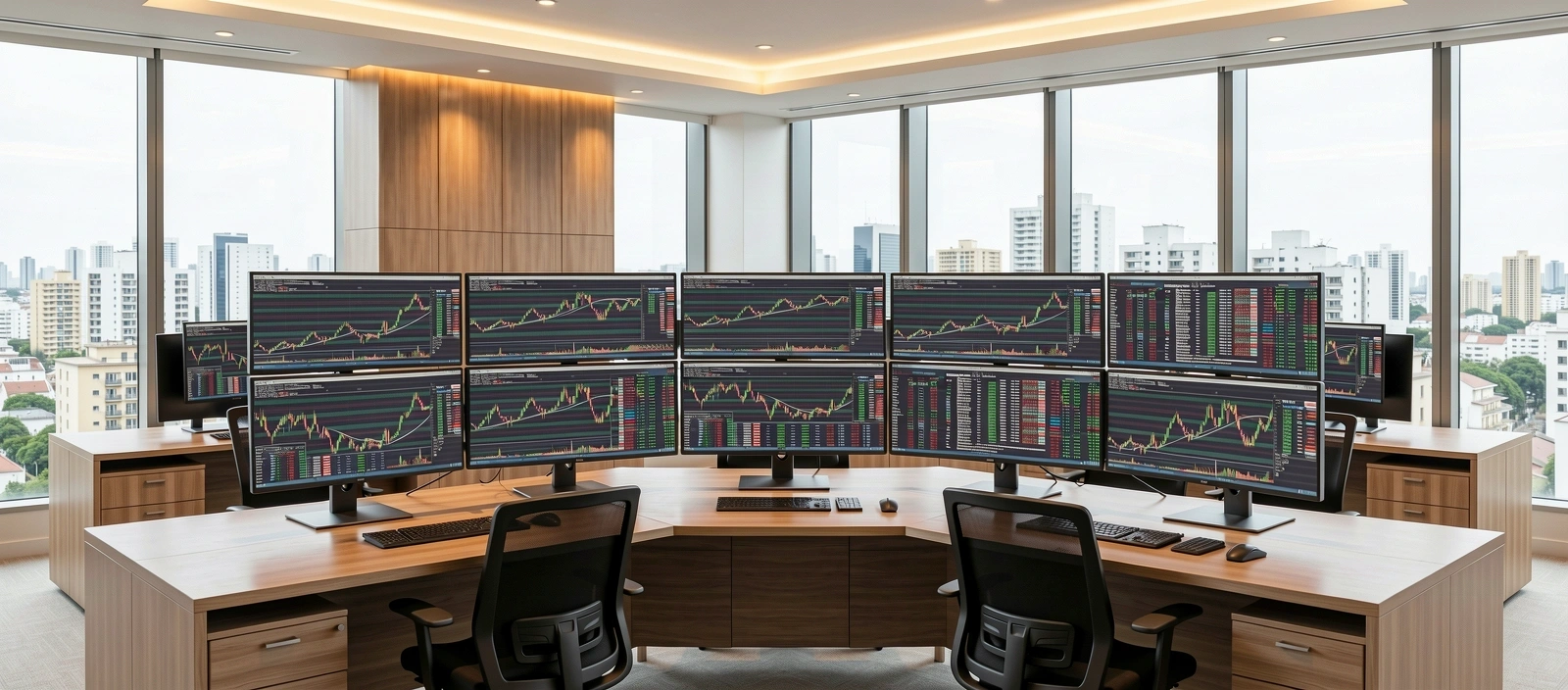 Ambiente de análise financeira profissional