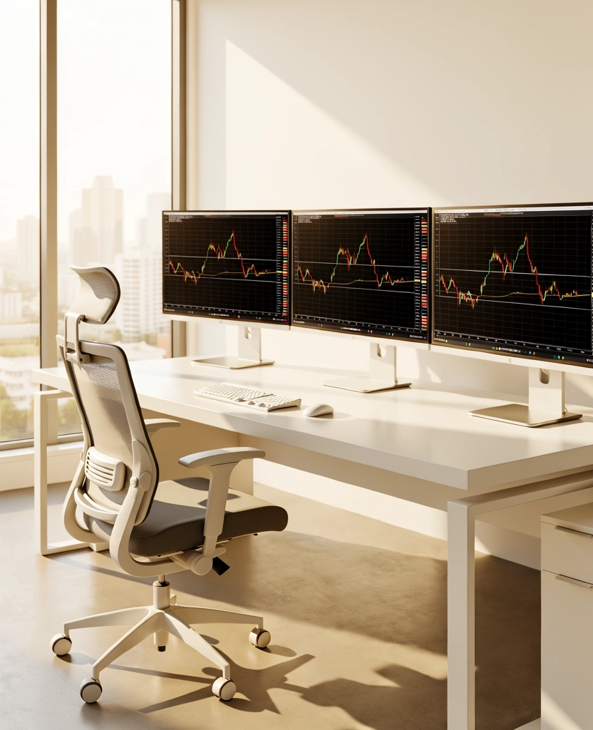 Ambiente de educação em trading profissional